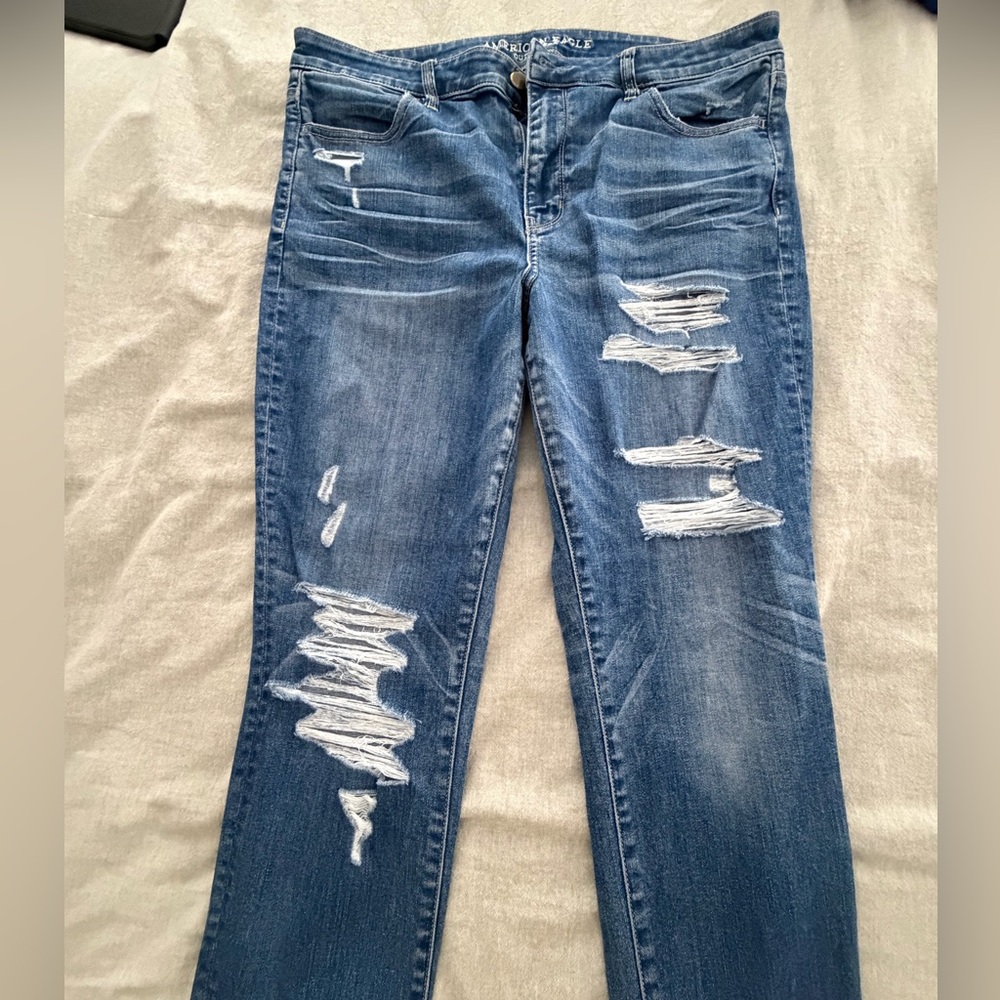 Distressed Blue Women's Jeans